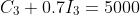C_3+0.7I_3 = 5000